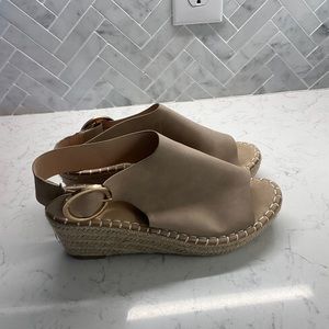 Catherine Malandrino stone nubuck size 8 wedges worn once